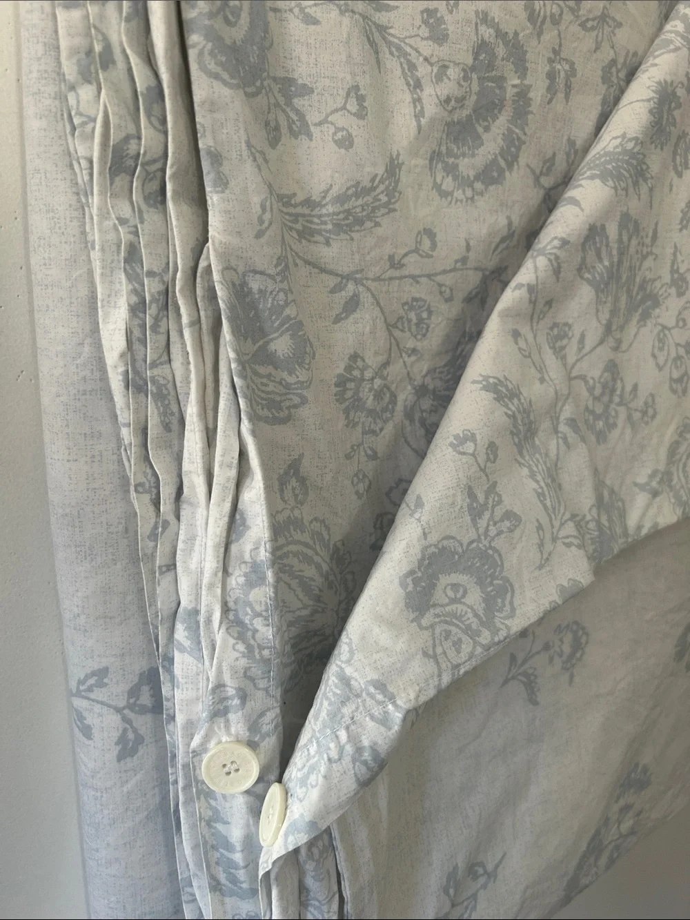Cabbages & Roses Duvet Cover Blue Floral Queen Coastal Reversible Shabby Chic - Picture 2 of 12
